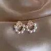 Dainty Round Inlay Alloy Pearl with gold - Deepika's Adornments