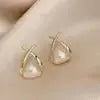 Dainty Studs Gold with Pearl - Deepika's Adornments