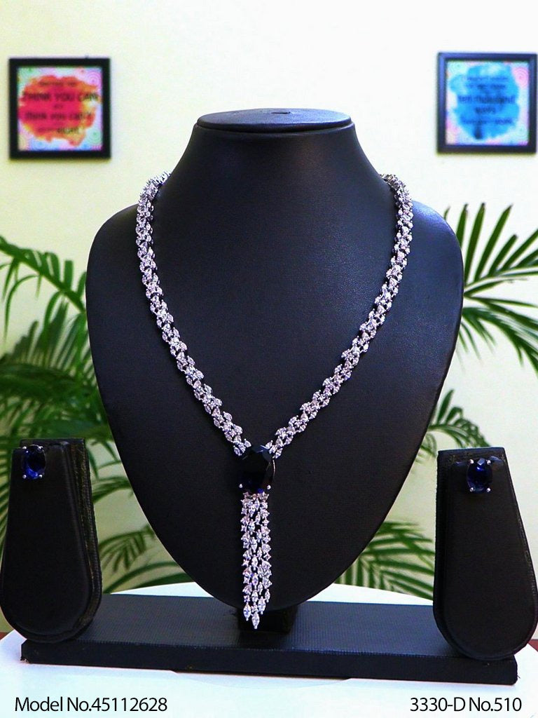 Classic Statement Jewelry on silver finish full of premium quality of CZ's and sephiare doublet