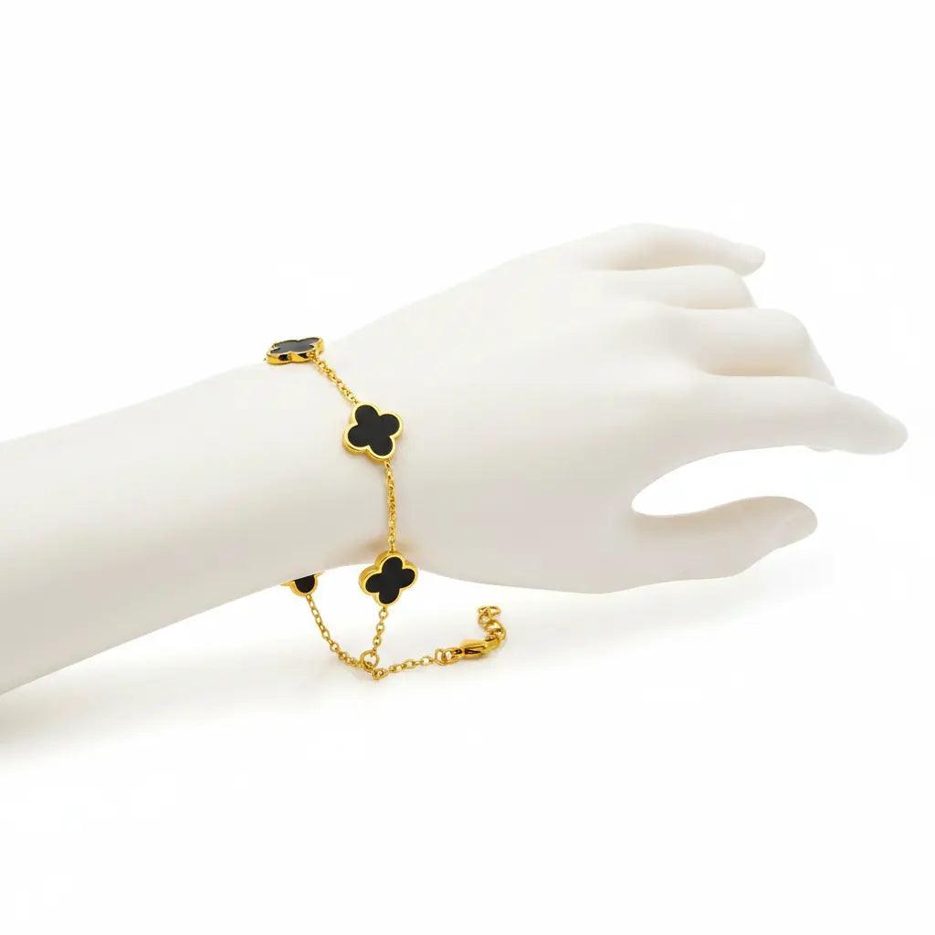 Flower Meadow Bracelet | 18K Gold Plated Stainless Steel | Waterproof & Hypoallergenic UI Glozzo Wholesale Jewelry