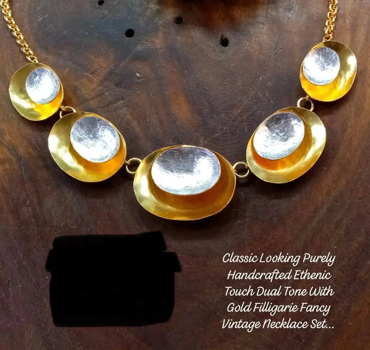 Handcrafted Brass with Natural Stones C590 - Deepika's Adornments