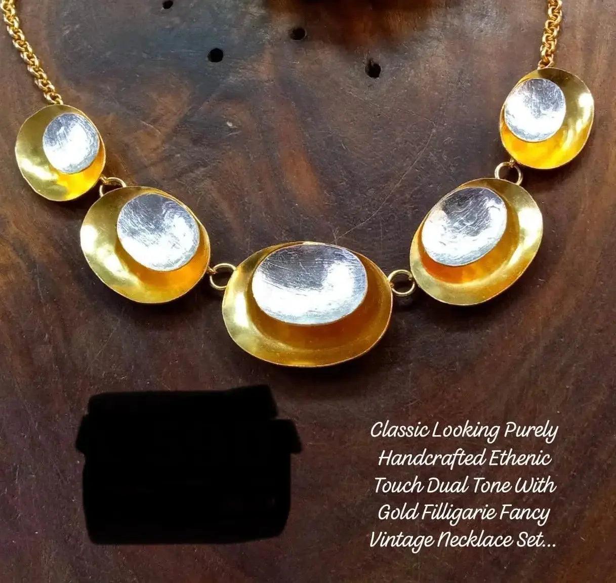 Handcrafted Brass with Natural Stones C590 - Deepika's Adornments