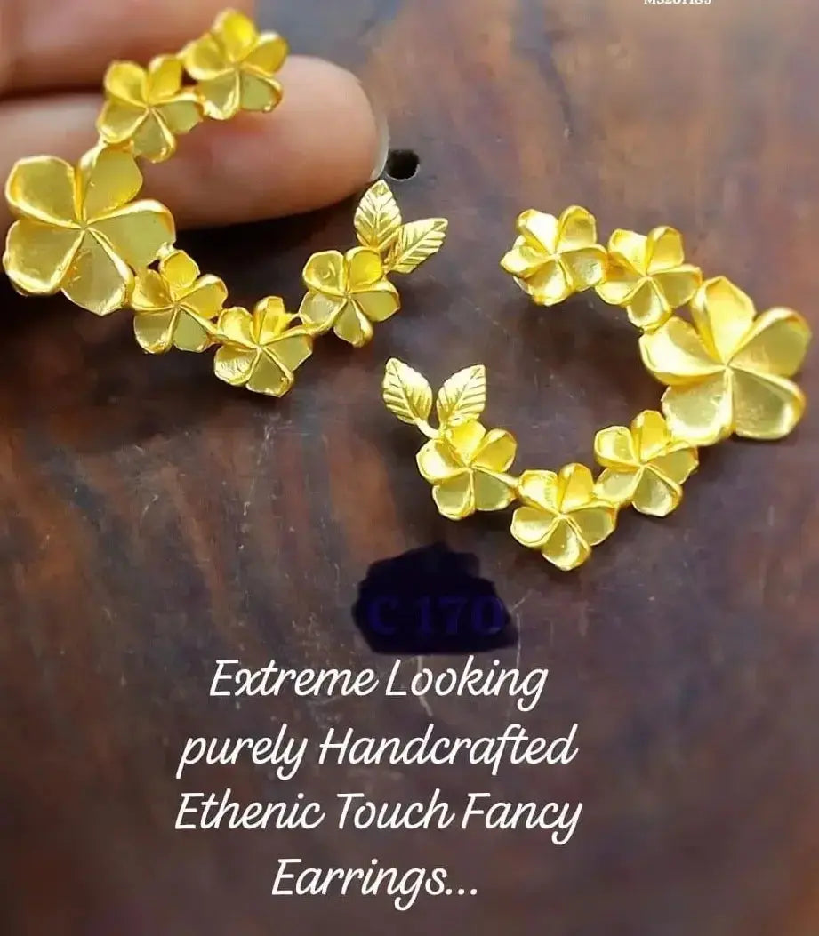 Handcrafted Brass with Natural Stones C170 - Deepika's Adornments