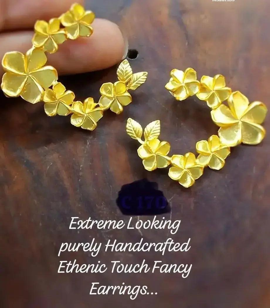 Handcrafted Brass with Natural Stones C170 - Deepika's Adornments