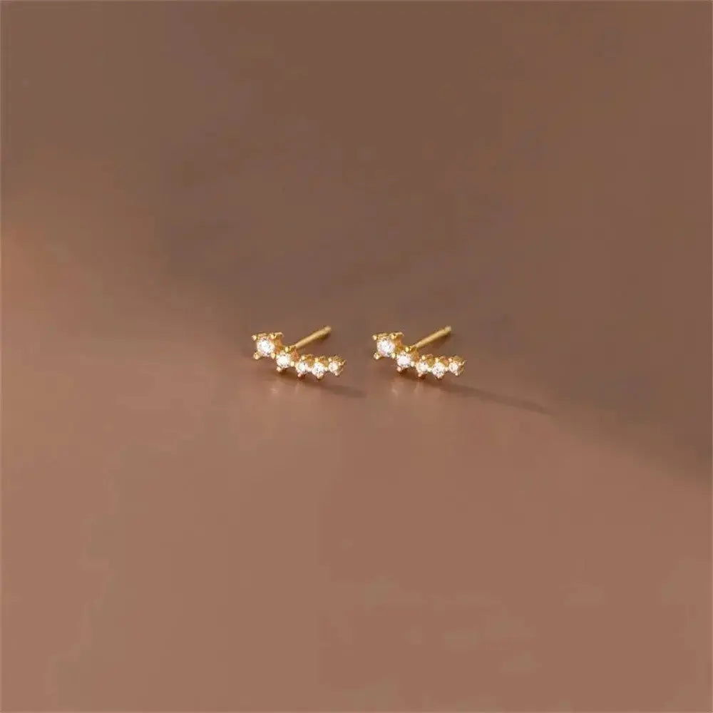Sterling Silver Studs Helix Gold Plated - Deepika's Adornments
