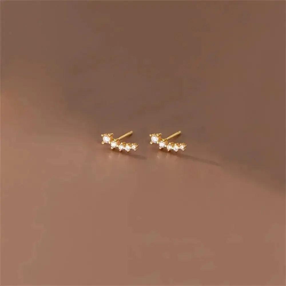 Sterling Silver Studs Helix Gold Plated - Deepika's Adornments