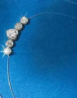 Sterling Silver Necklace Dainty Round and Heart Cut - Deepika's Adornments