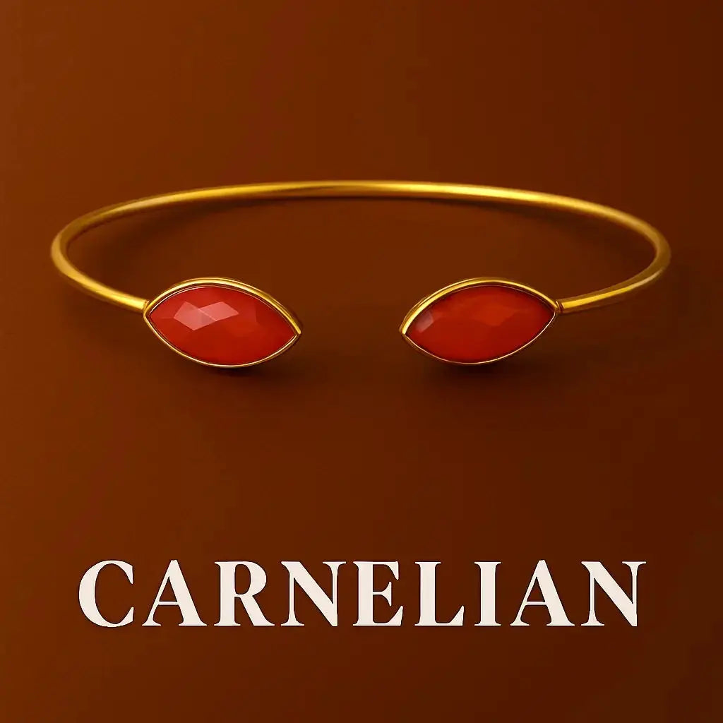 Sterling Silver Bracelet CARNELIAN HYDRO - Deepika's Adornments