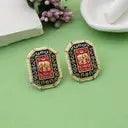 Meenakari Elephant Stud Earrings - Oxidized Ethnic Indian Jewelry Femnari