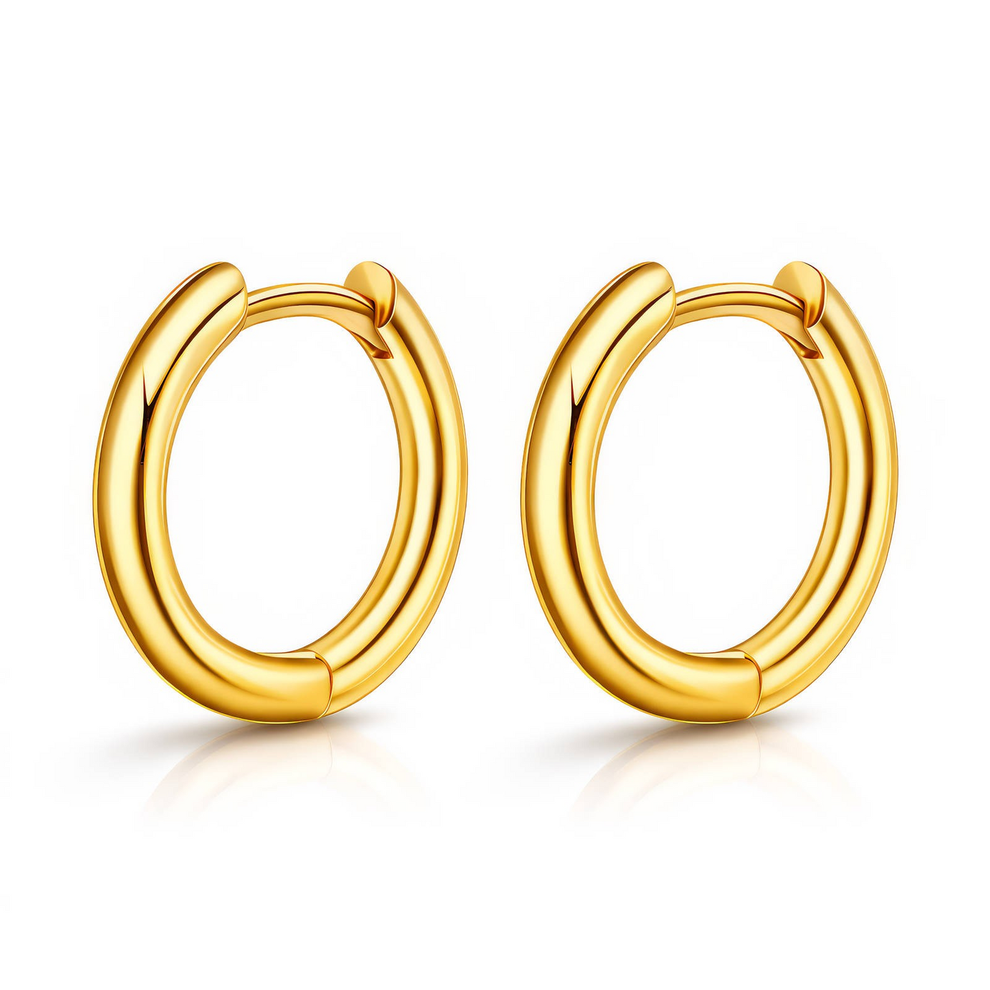 Chunky Gold Hoop Earrings | Huggie Style | 18K Gold Plated Stainless Steel | Waterproof & Hypoallergenic Glozzo Wholesale Jewelry