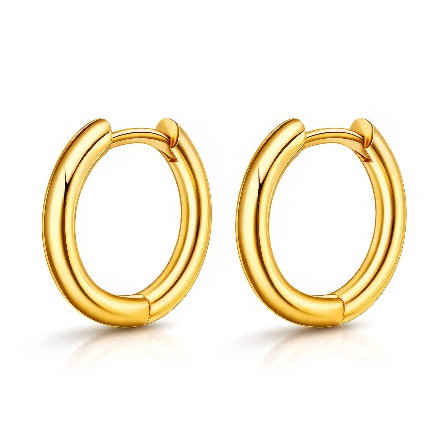 Chunky Gold Hoop Earrings | Huggie Style | 18K Gold Plated Stainless Steel | Waterproof & Hypoallergenic Glozzo Wholesale Jewelry