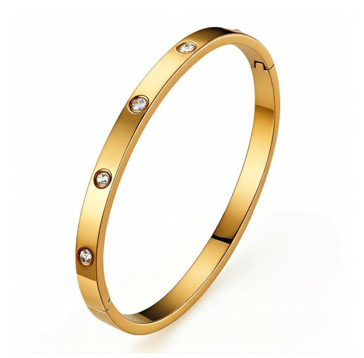 Bracelet, 18K Gold Plated Steel Glozzo Wholesale Jewelry