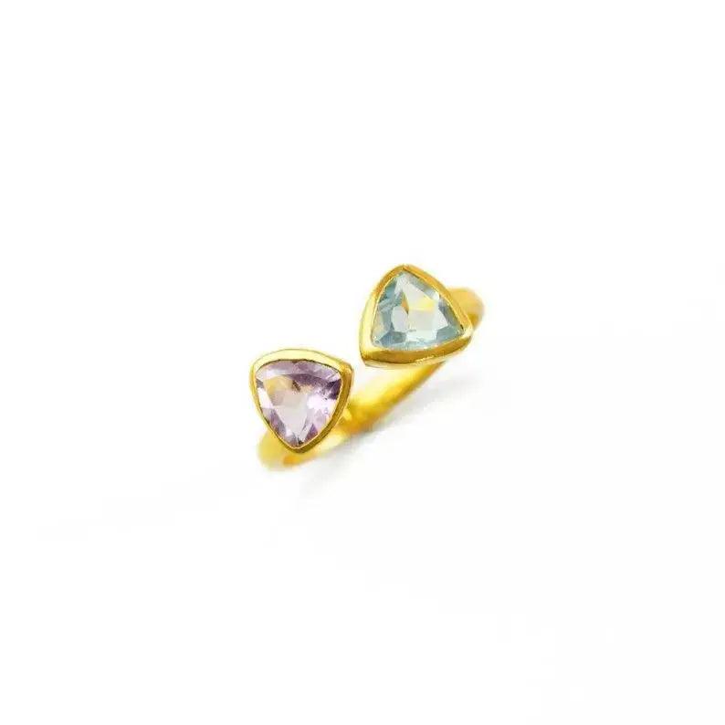 Sterling Silver Ring Multi Stone - Deepika's Adornments