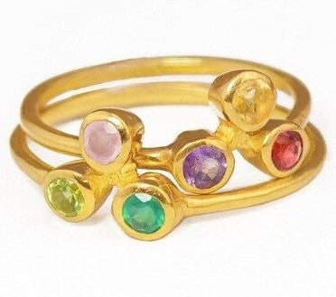 Dainty Pure Silver Gold Plated Ring