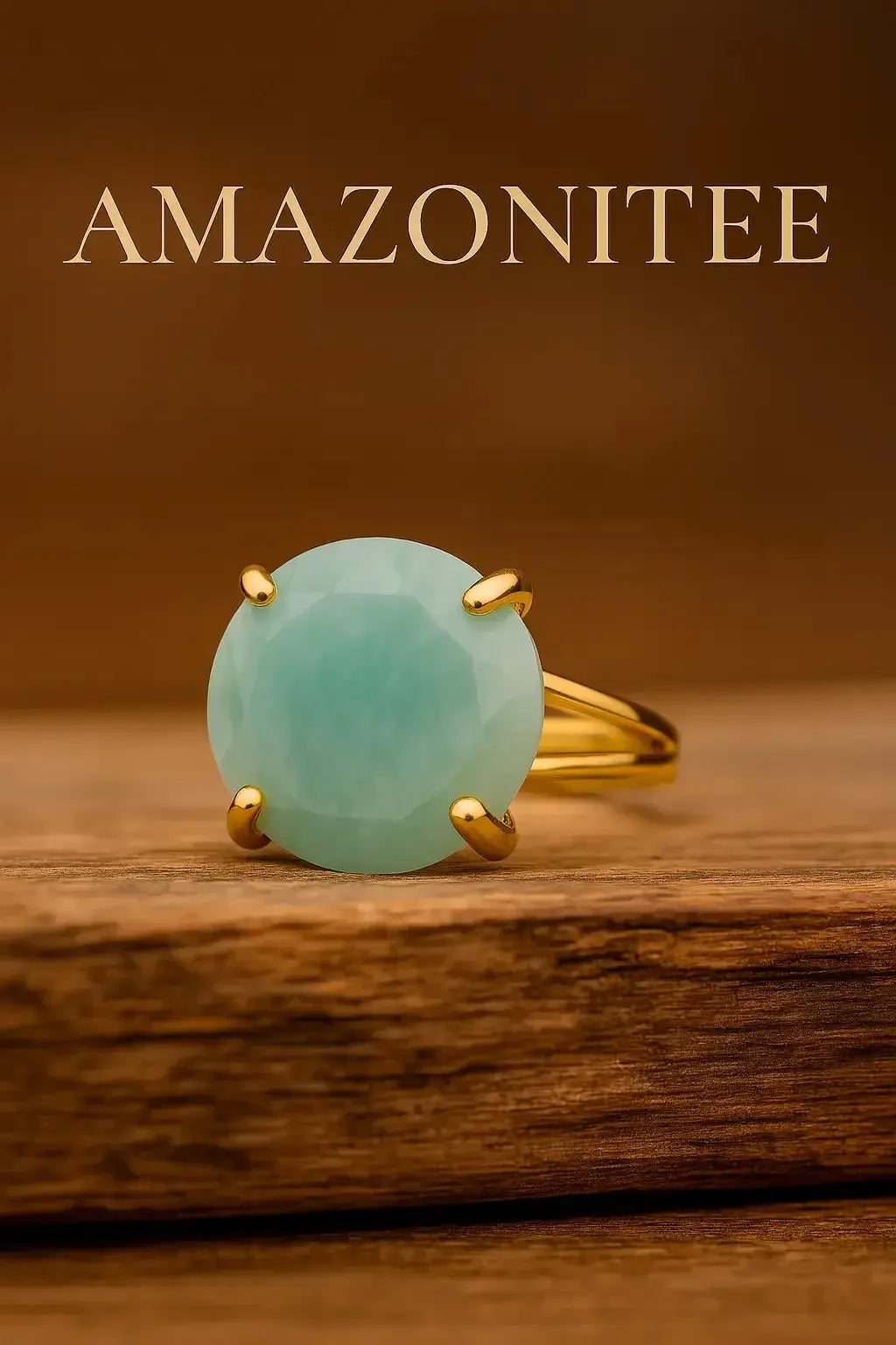 Sterling Silver Ring AMAZONITE HYDRO - Deepika's Adornments