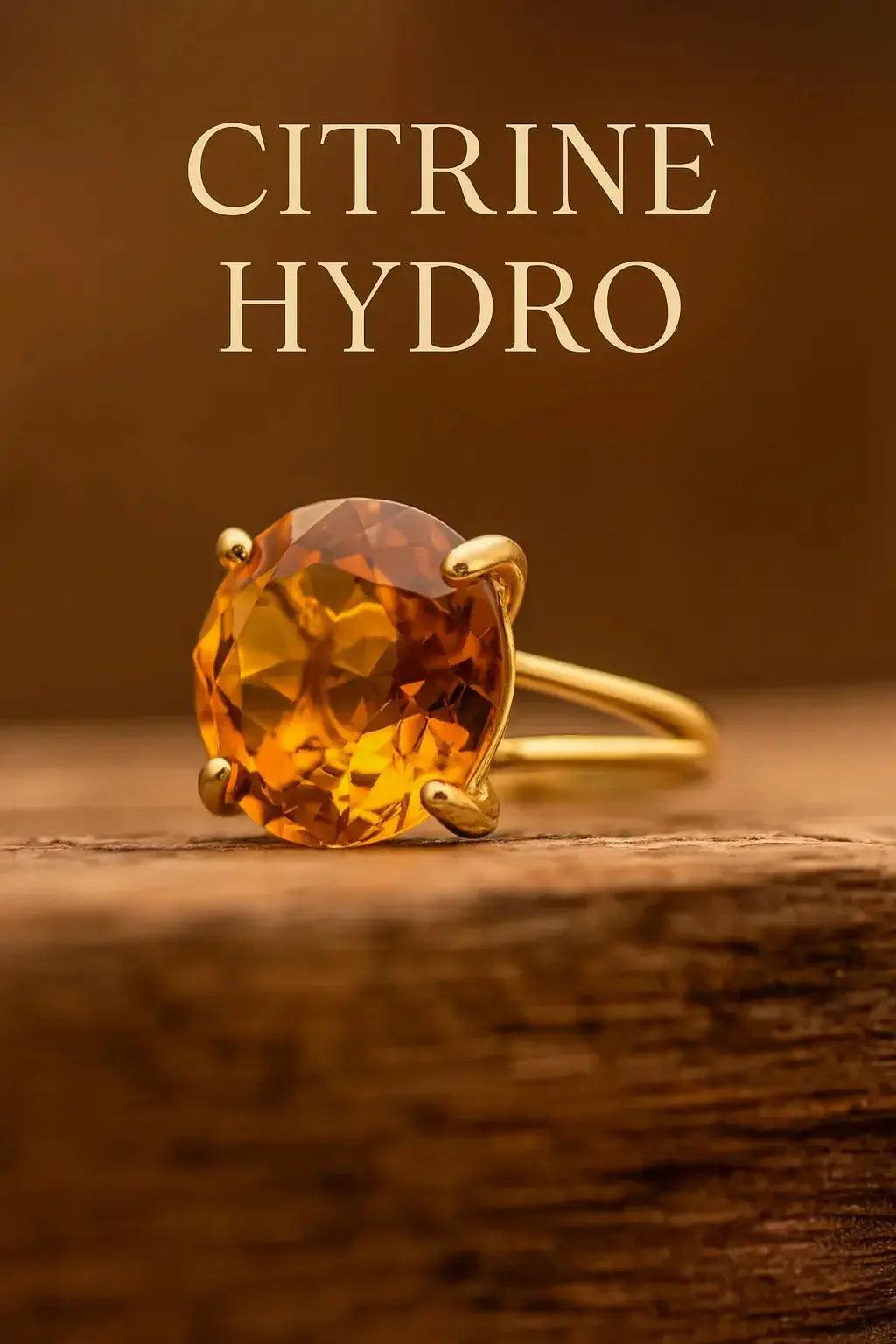 Sterling Silver Ring Citrine HYDRO - Deepika's Adornments