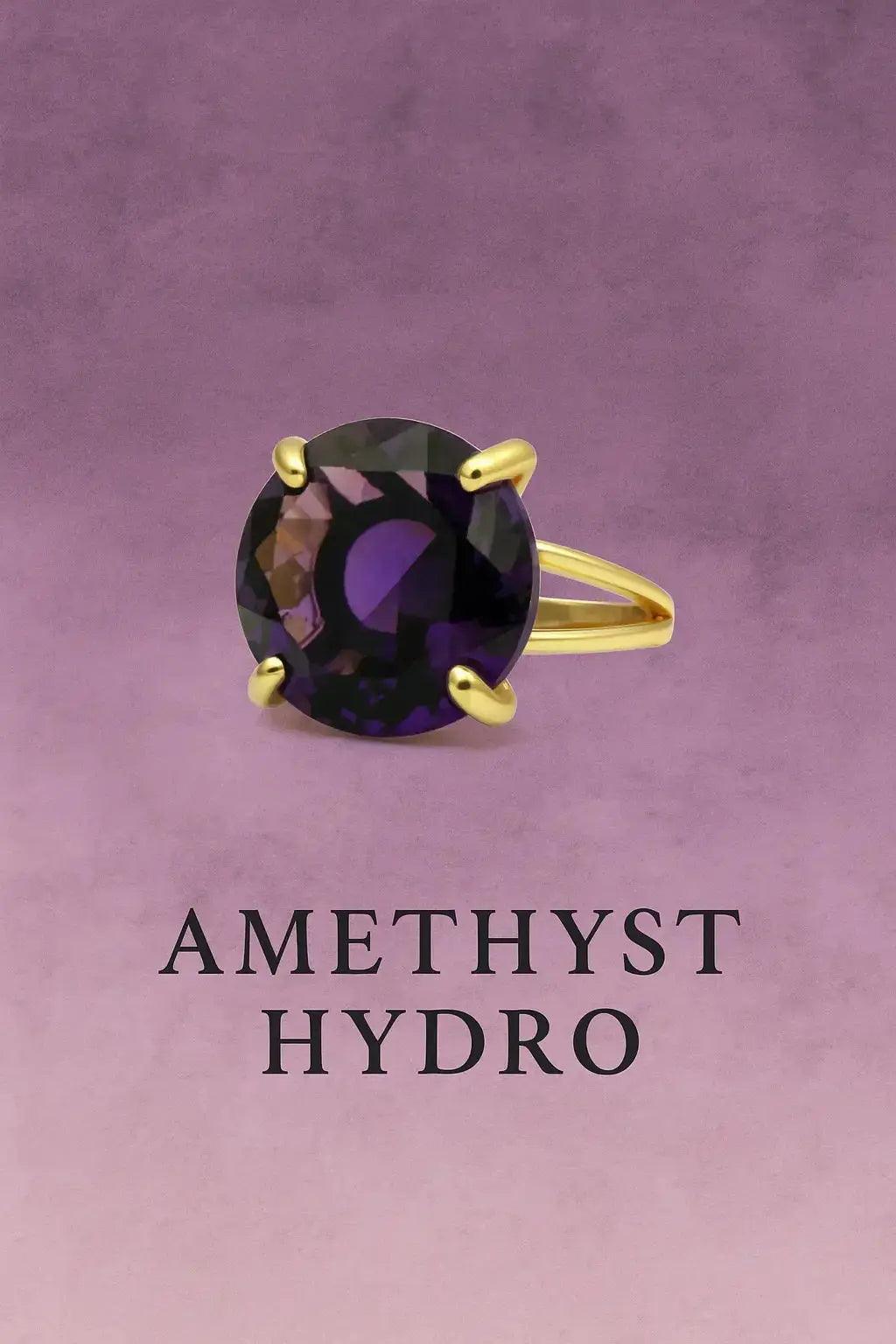Sterling Silver Ring AMETHYST HYDRO - Deepika's Adornments