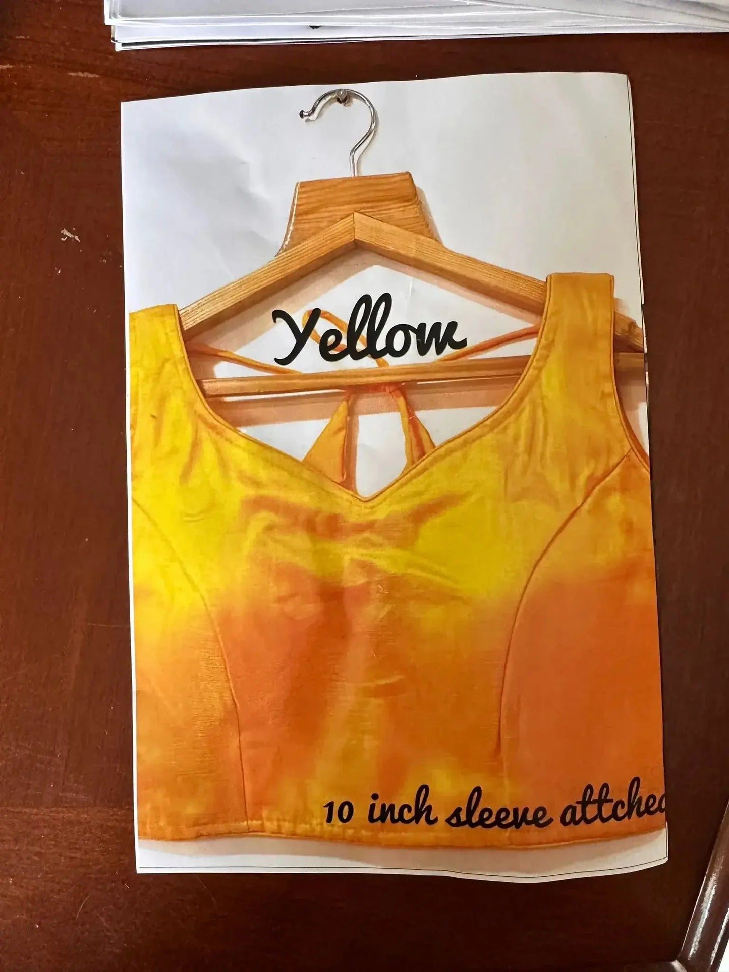 Shaburi MIlan Silk Readymade Blouse -Yellow - Deepika's Adornments