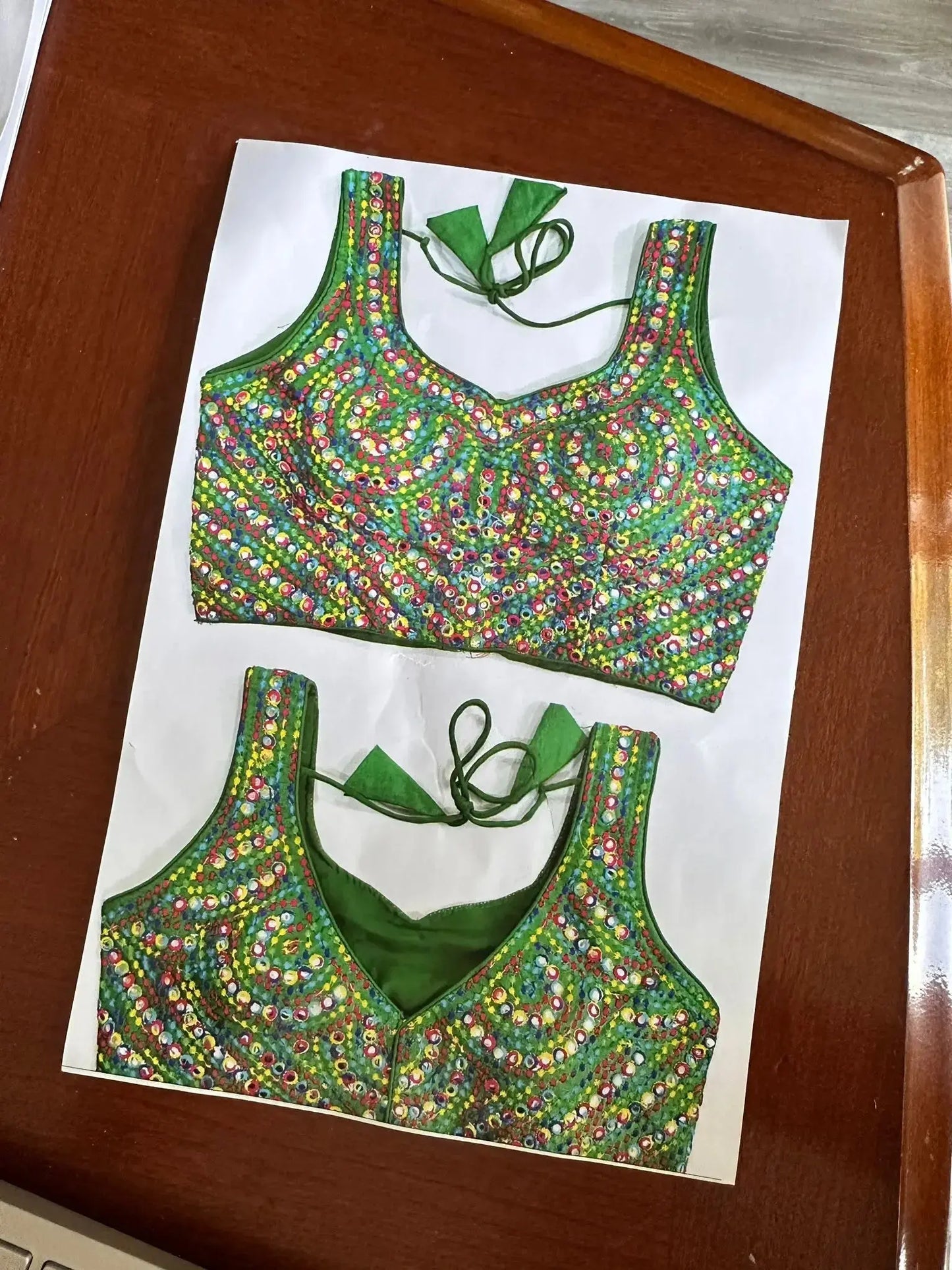 Malati Blouse - Green - Deepika's Adornments