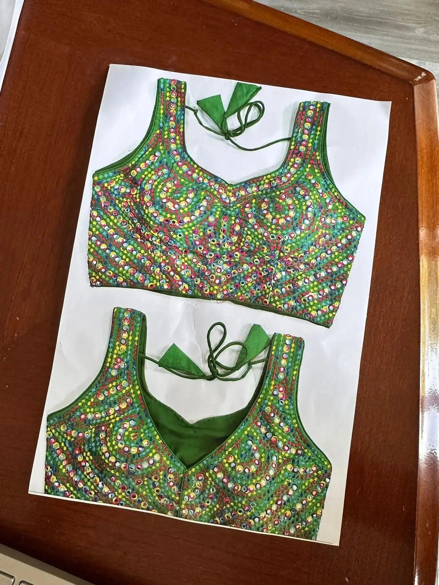 Malati Blouse - Green - Deepika's Adornments