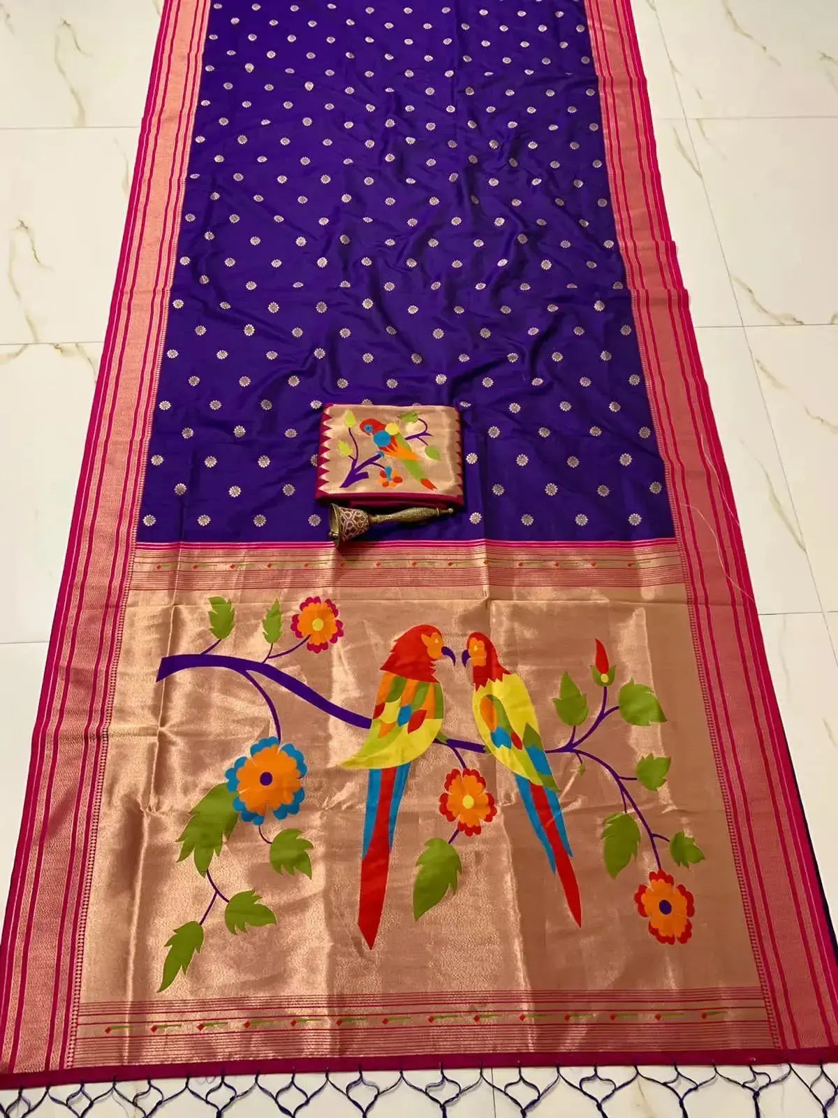 Piathini Traditional Saree Royal Blue - Deepika's Adornments