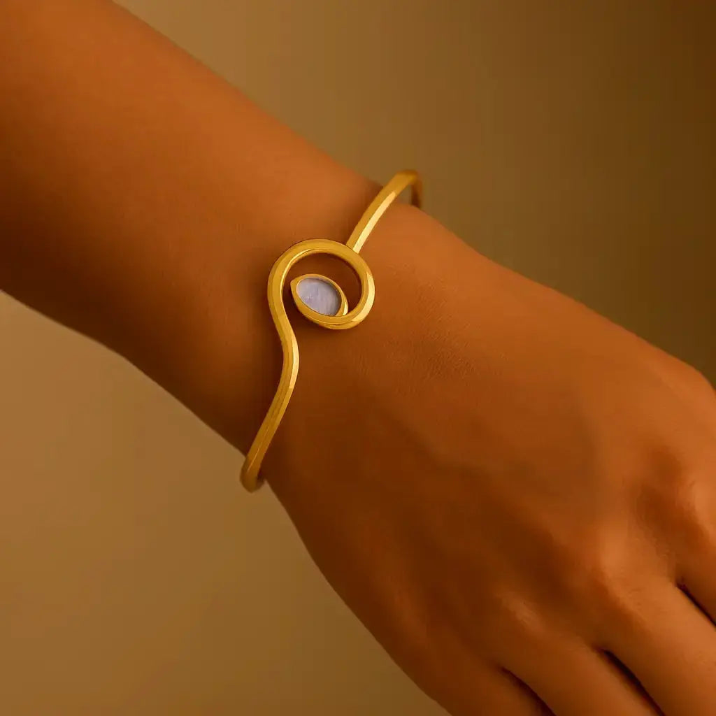 Sterling Silver openable statement bracelet is expertly handcrafted by skilled artisans from Jaipur