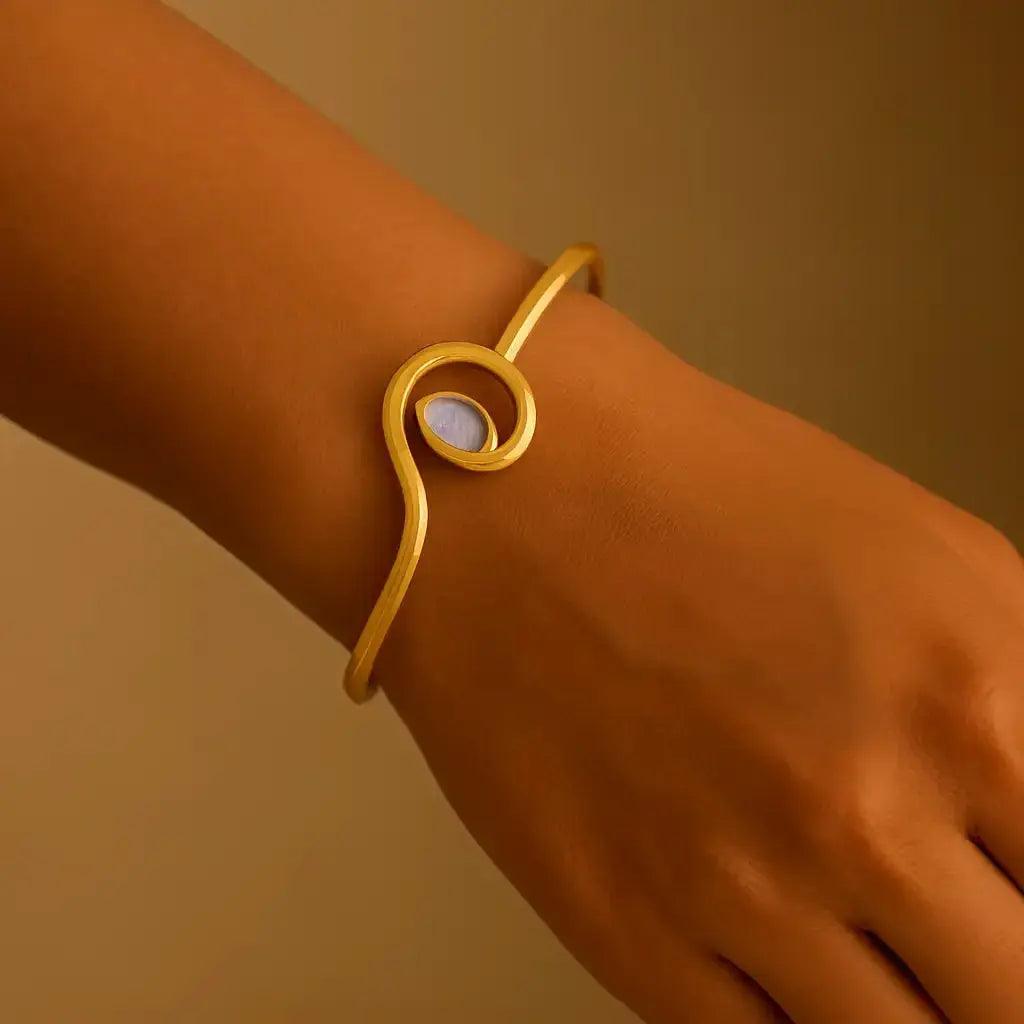 Sterling Silver openable statement bracelet is expertly handcrafted by skilled artisans from Jaipur