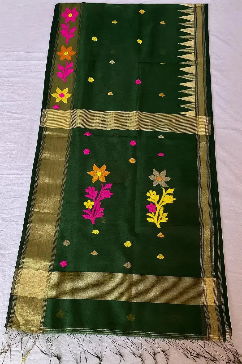 Resham Paithini-Green - Deepika's Adornments
