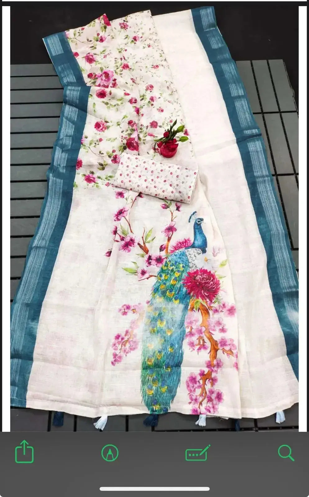 Cotton Tissue Green - Deepika's Adornments