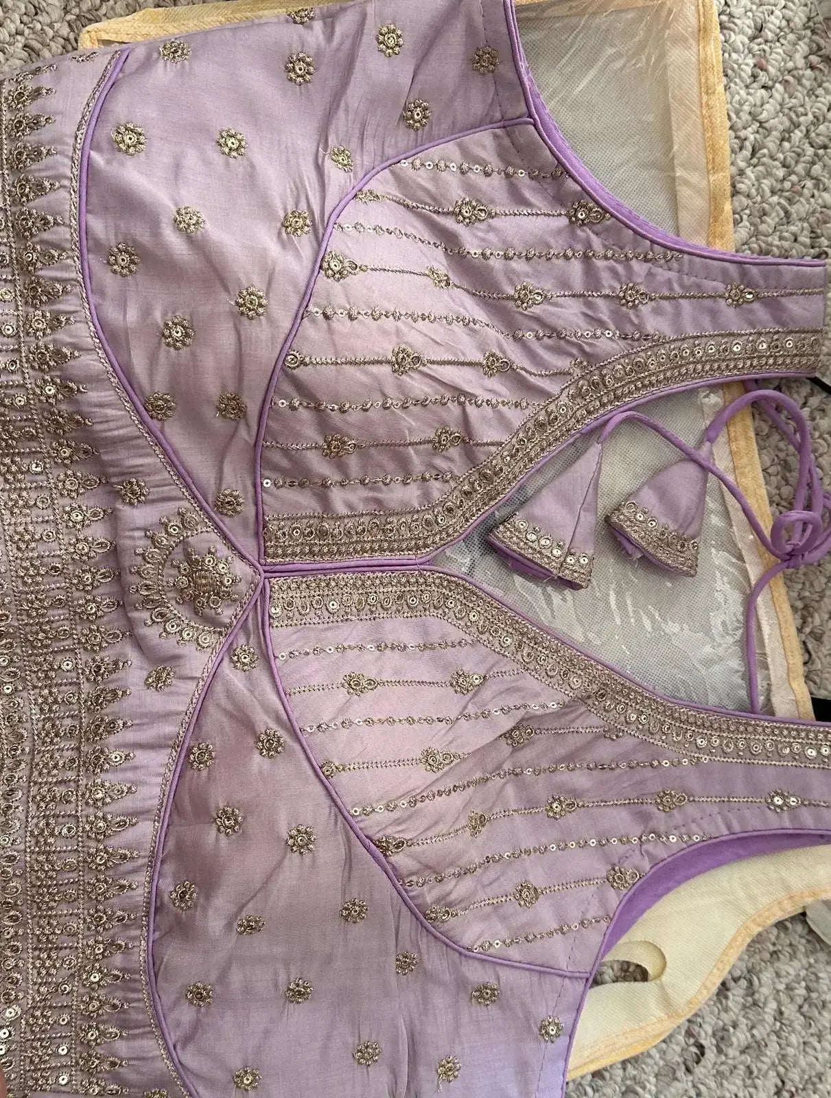 Sareeka Fancy Blouse Light Purple - Deepika's Adornments