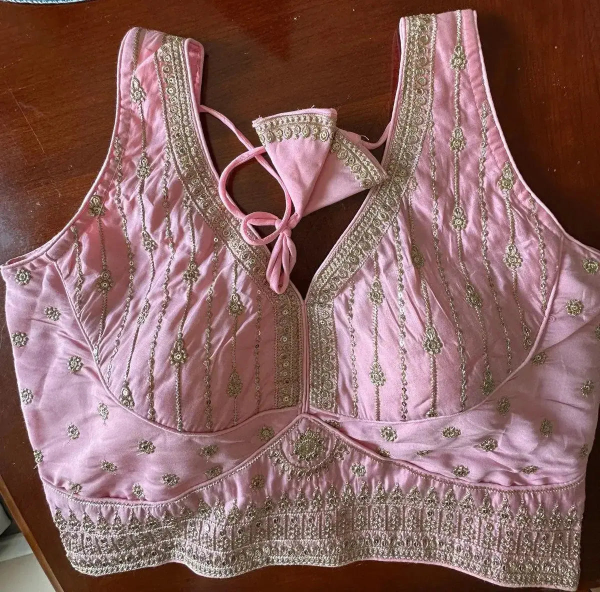Sareeka Fancy Blouse Pink - Deepika's Adornments