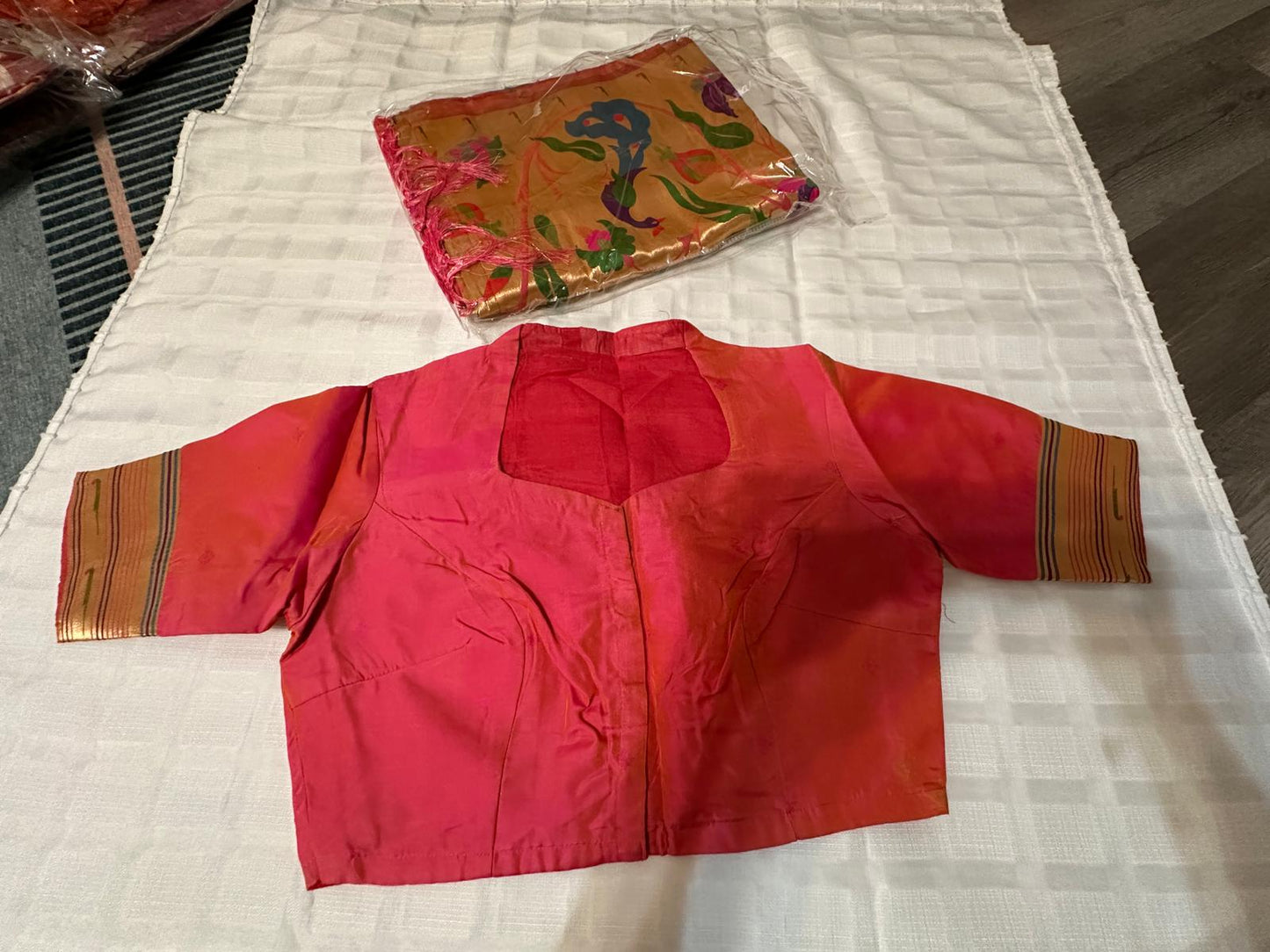 Soft Kanchipuram Paithani Saree-Pink