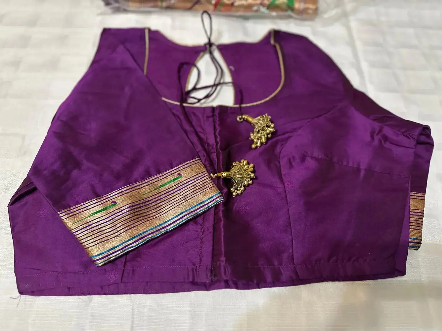 Soft Kanchipuram Paithani Saree-Purple - Deepika's Adornments