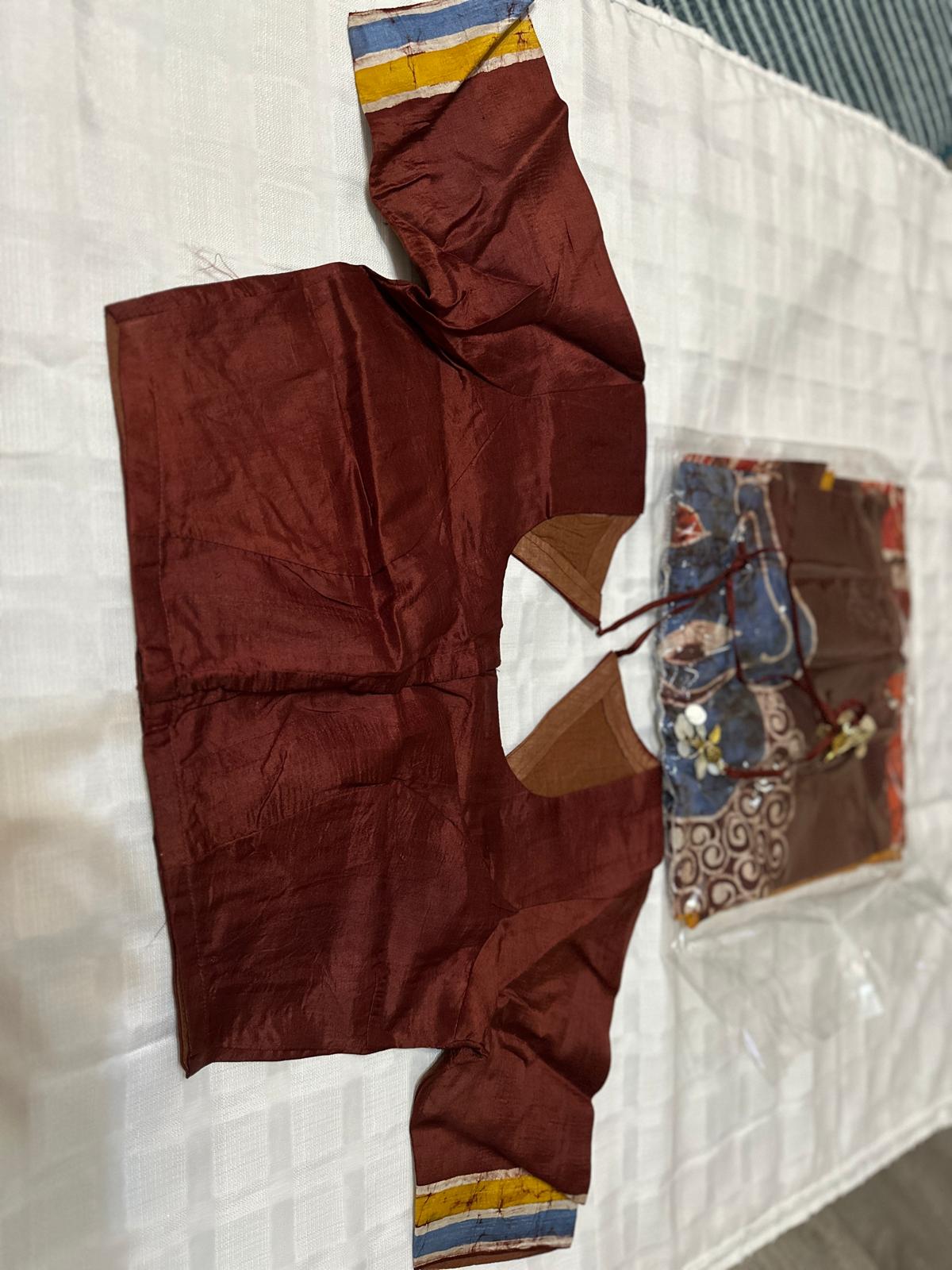 Pure Bishnupuri Silk Hand WaxBatik Sarees-Rust Maroon