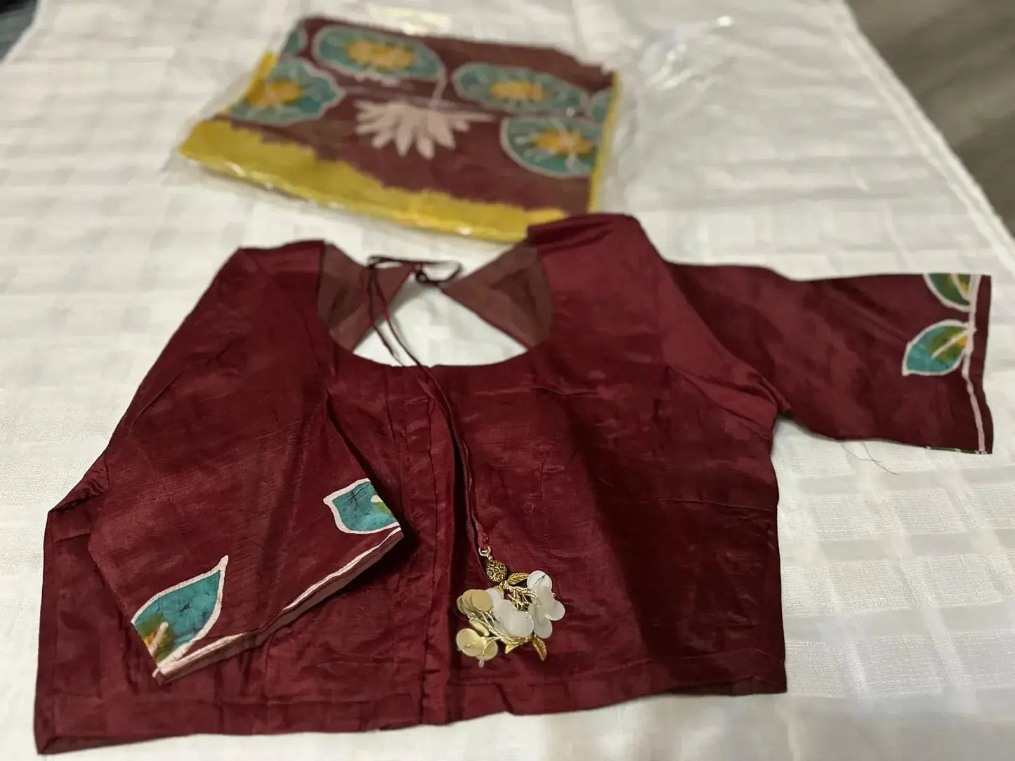 Pure Bishnupuri Silk Hand WaxBatik Sarees - BRNMST - Deepika's Adornments