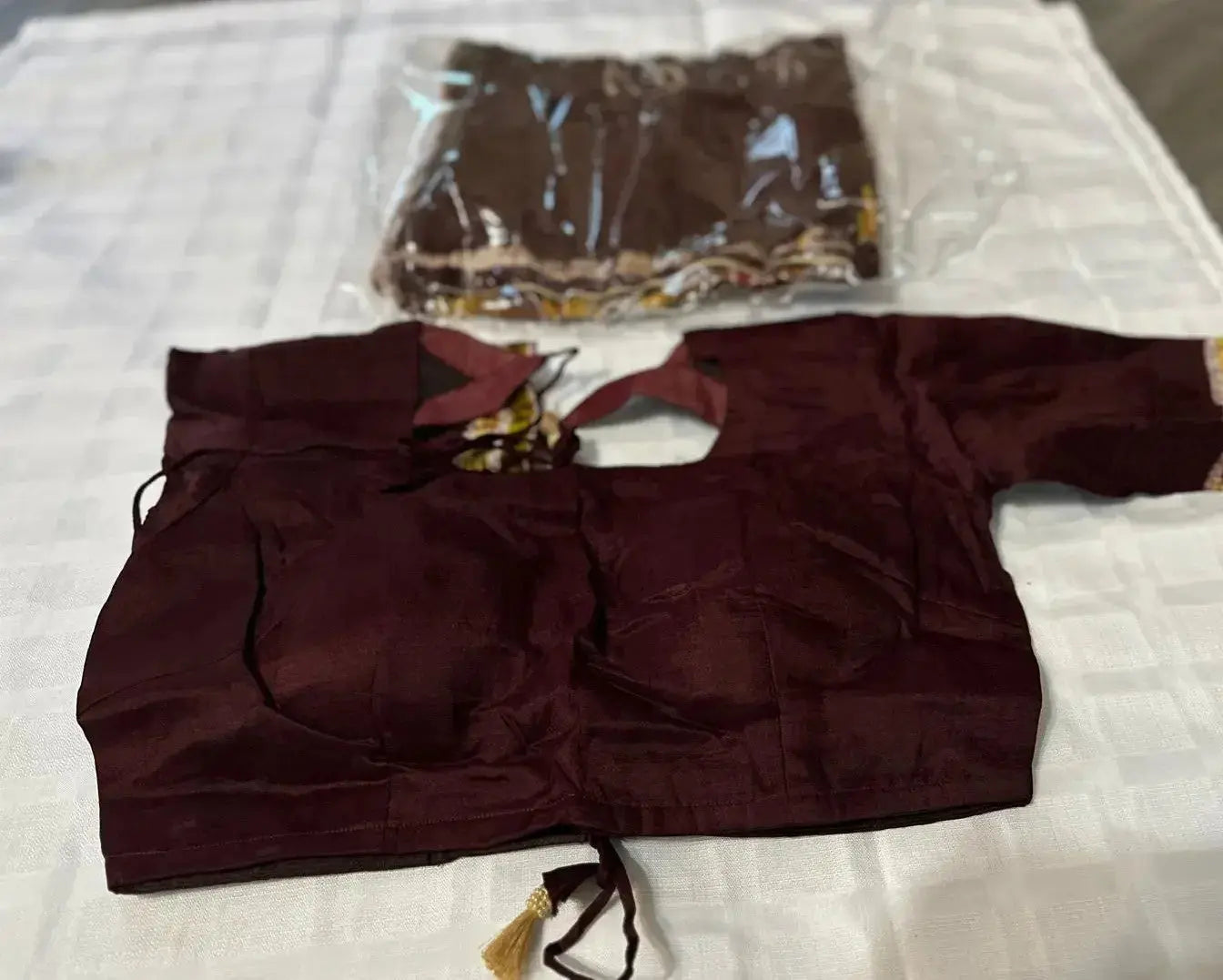 Pure Bishnupuri Silk Hand WaxBatik Sarees - Brown - Deepika's Adornments