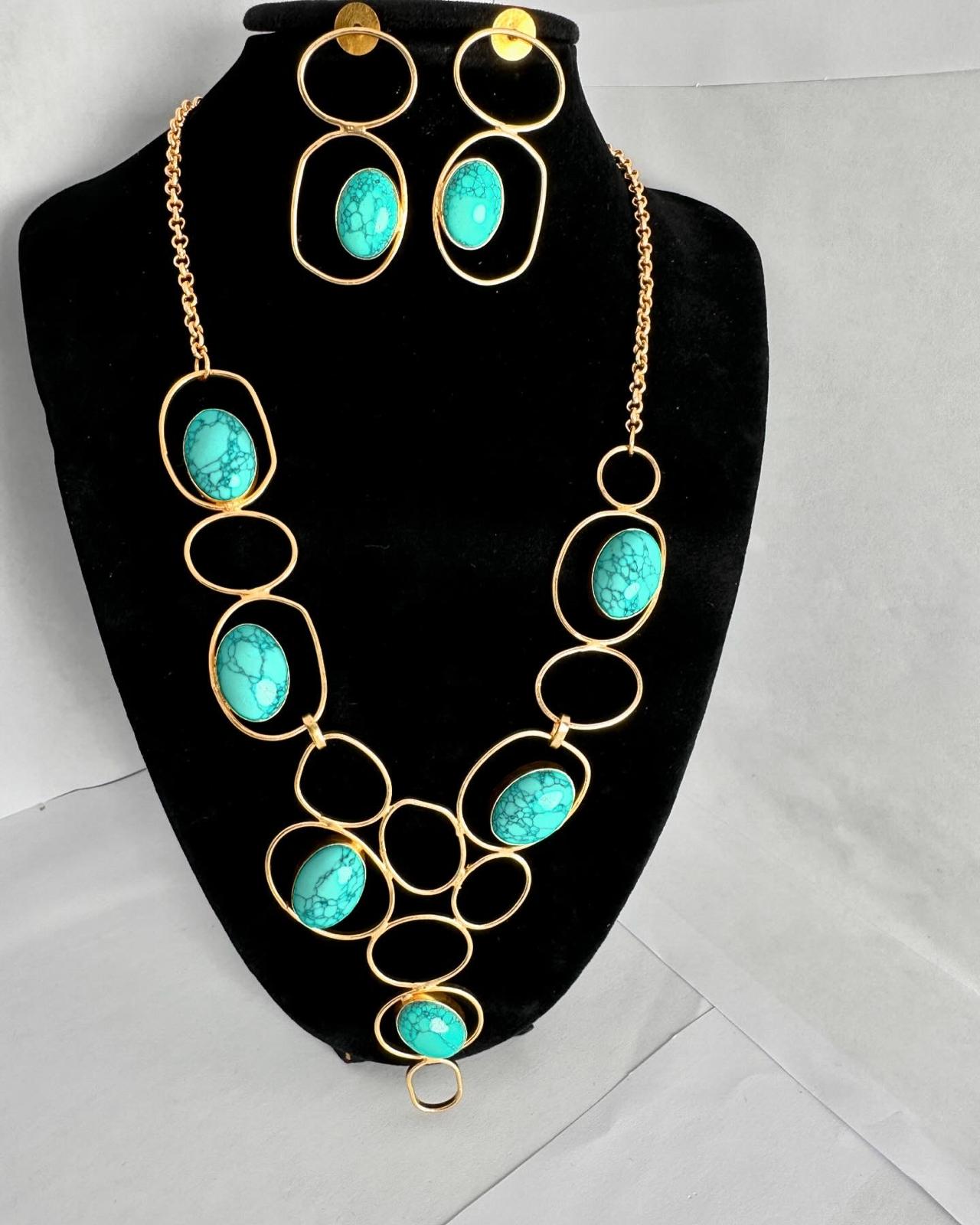 Handcrafted Brass with Natural Stones C530