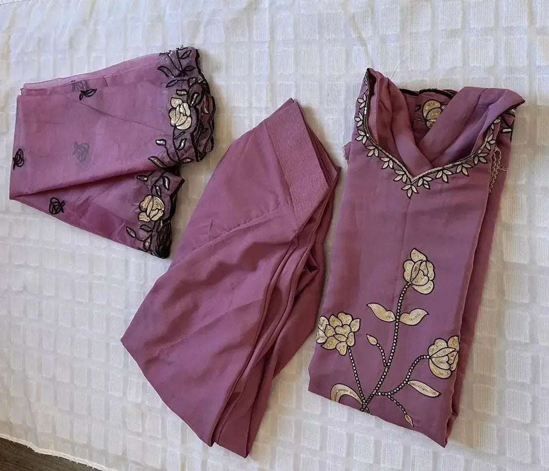 Indian Salwar Kameez-Purple - Deepika's Adornments