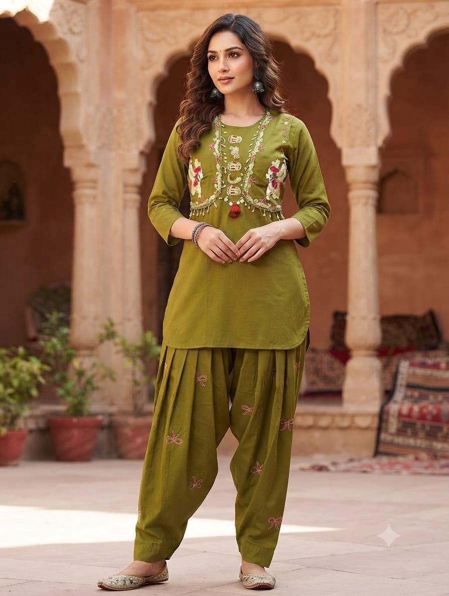 Coord Set - Koti (Green) Deepika's Adornments
