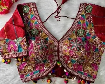 Designer Party Wear Fashion Blouse-MaroonYNF90021WNE - Deepika's Adornments