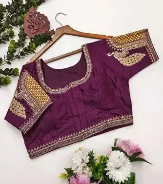 Party Wear Blouse -Wine YNF90034MGNTA - Deepika's Adornments