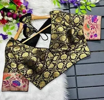 Pathini Blouse -YNF90043BLK - Deepika's Adornments