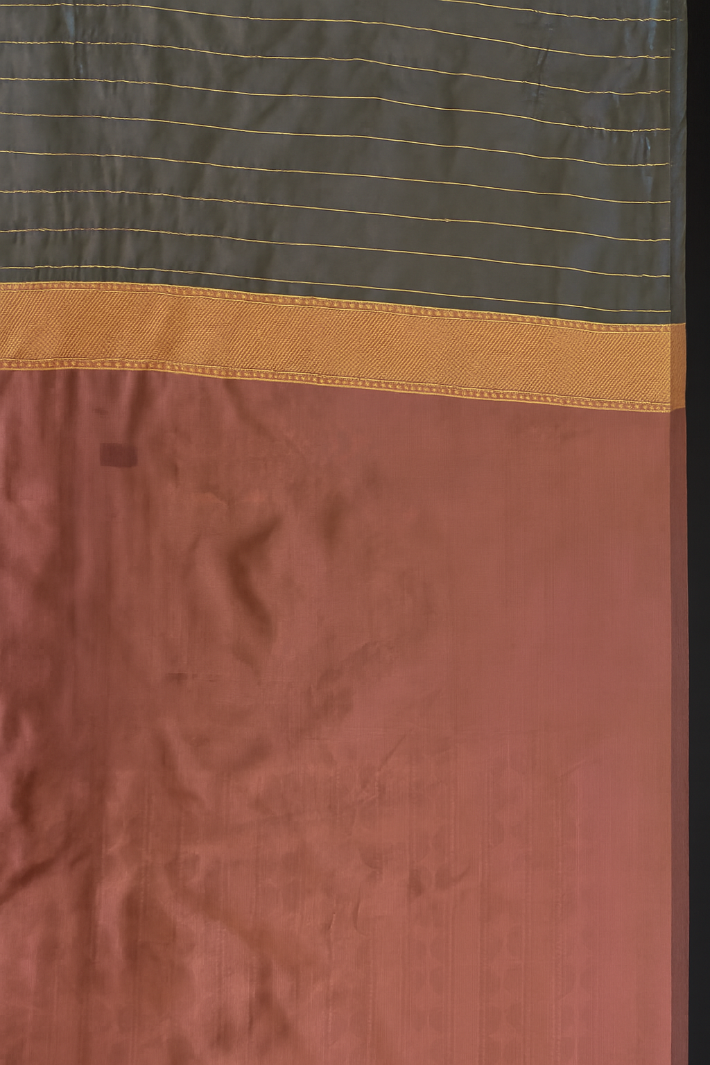 Soft Lichi Silk Saree- Grey