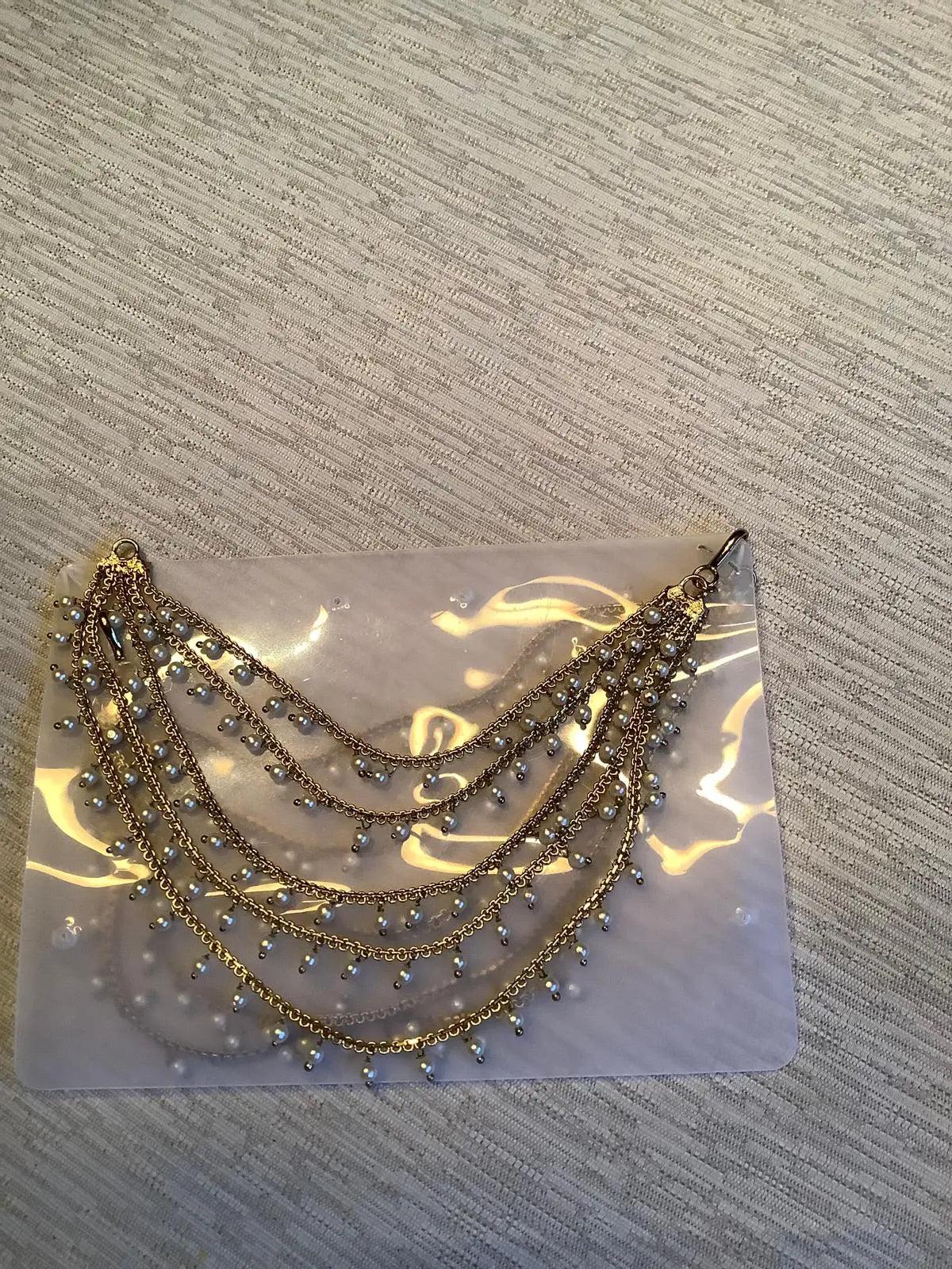 Gold Multi-Layer Pearl Shahara - Bridal Hair Chain Accessory for Earrings Nikhar Jewelry