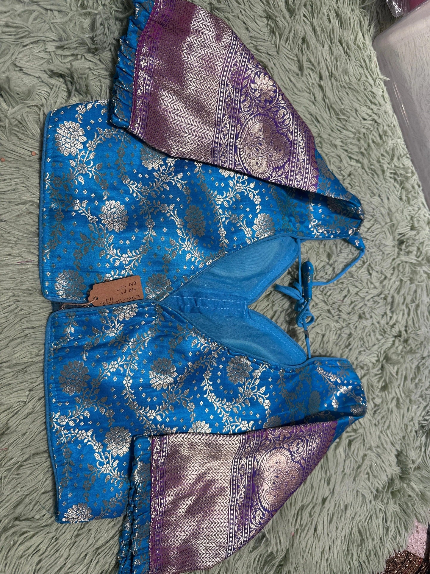 Pathini Designer Blouse -Sea Blue YADU NANDAN FASHIONS Keevaa Exports