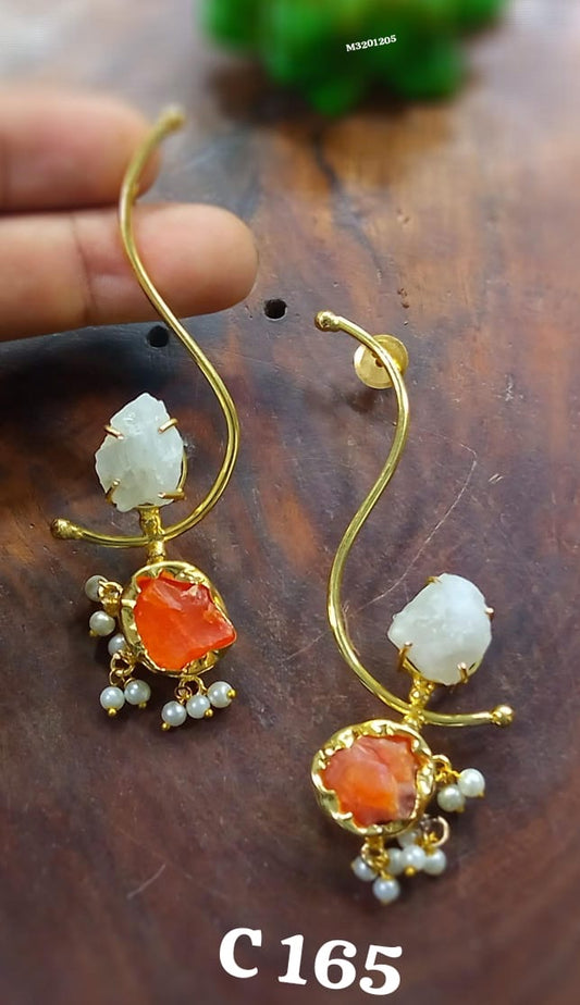 Handcrafted Brass with Natural Stones C165