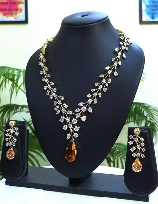 Traditional yet Trendy Design | Ideal for your Parties ! WOO the people with stunning statement necklace green on silver finish, gorgeous