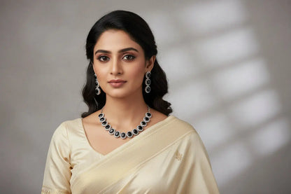 Elegant Black Necklace Set - Deepika's Adornments