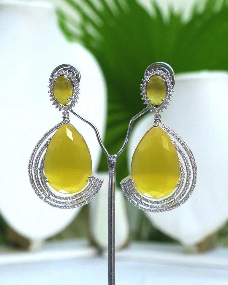 Simple with Elegance-CZ Earings Indian Fashions