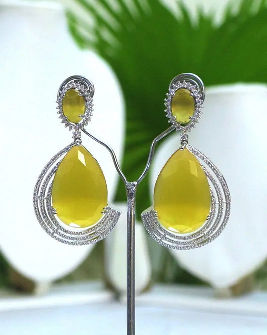 Simple with Elegance-CZ Earings Indian Fashions